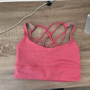 Lululemon pink sports bra size 8 energy